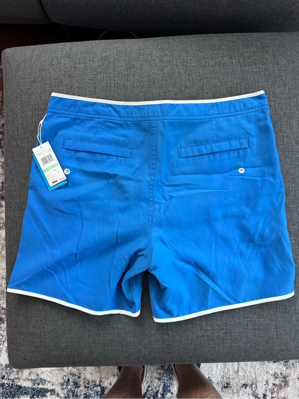 NWT Original Penguin Blue Board Shorts Swim Trunks Size 34
